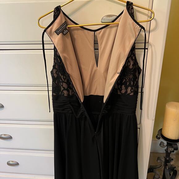 Jessica Howard Black & Tan Lace Cocktail Dress Plus Size 16 EUC Wedding Event - Picture 6 of 8
